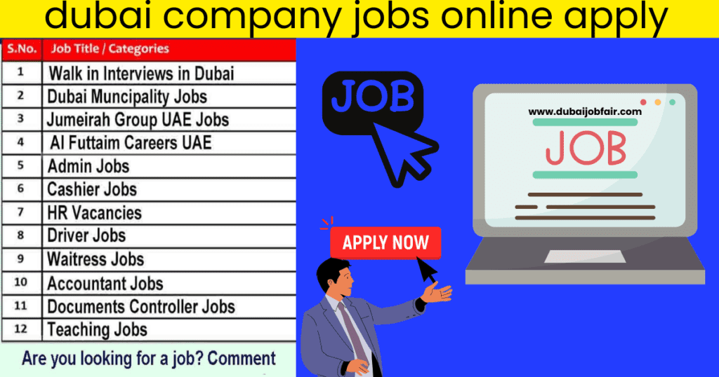 dubai company jobs online apply