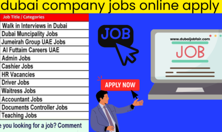 dubai company jobs online apply