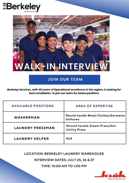 Berkeley Services Jobs In Dubai
