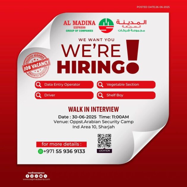 Dubai Supermarket Job Vacancies