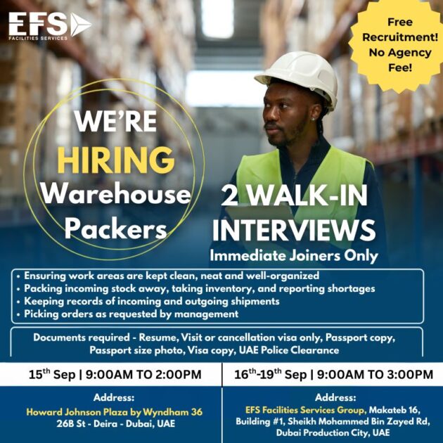 EFS Facilities Services Jobs in Dubai